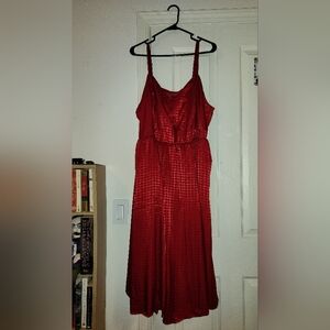 Torrid Houndstooth Elegant Corset Red Sleeveless Dress w/ Pockets Size 3
